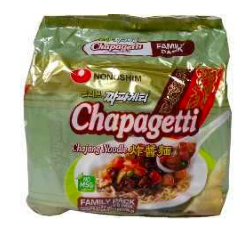 🍜 Nongshim Chapagetti Multi - Korean Black Bean Noodles | 1 Case 4(4×127g)