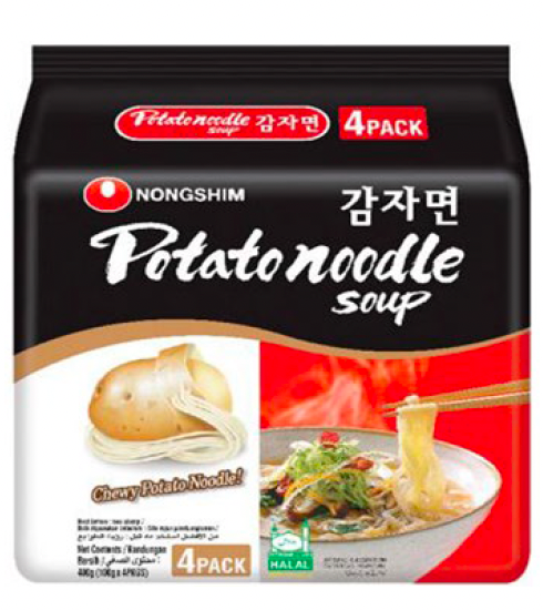 Nongshim Potato Noodle Soup Multi - 1 Case 12×(4×100g) | Wholesale Korean Instant Ramen