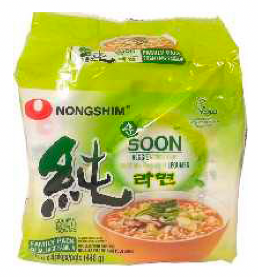 🍜 Nongshim Soon Veggie Noodle Soup Multi - 1 Case 8×(4×112g) | Wholesale Korean Instant Ramen 🥬