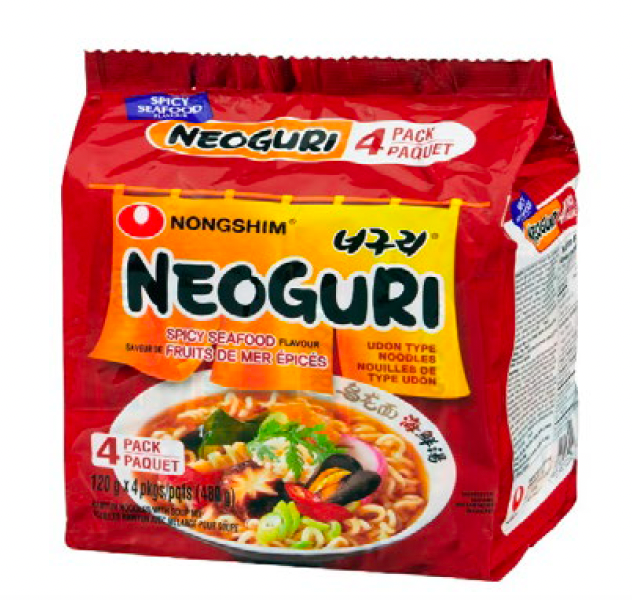 Nongshim Neoguri Spicy Seafood Noodles | Wholesale Case 4(4×120g)