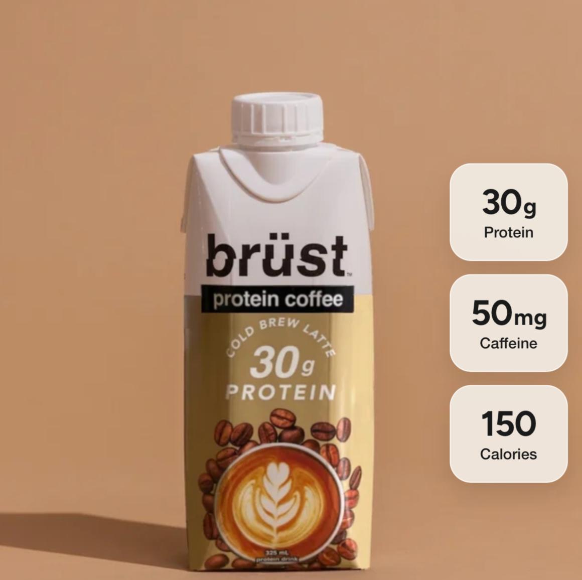 Brüst Cold-Brew Protein Drink – 12 × 330 mL Case