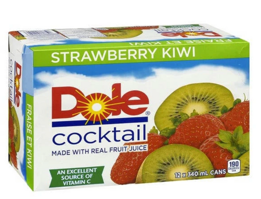 Dole Strawberry Kiwi Drink – 24pcs × 340 mL Case