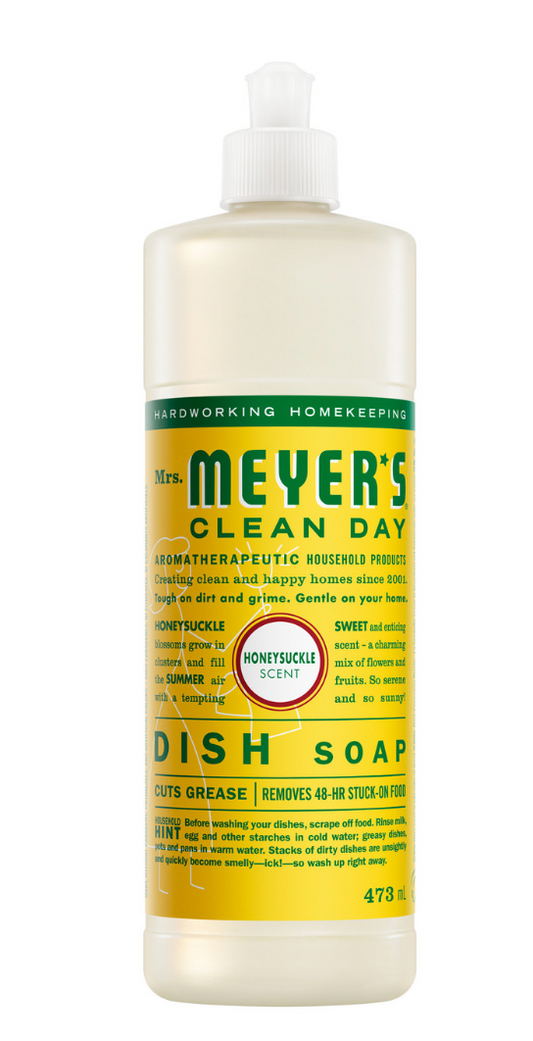 Mrs. Meyers Honeysuckle Dish Soap, 473 mL (Case of 6)