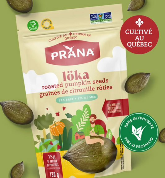 PRANA Löka Sea Salt Roasted Pumpkin Seeds – 8-Pack Case