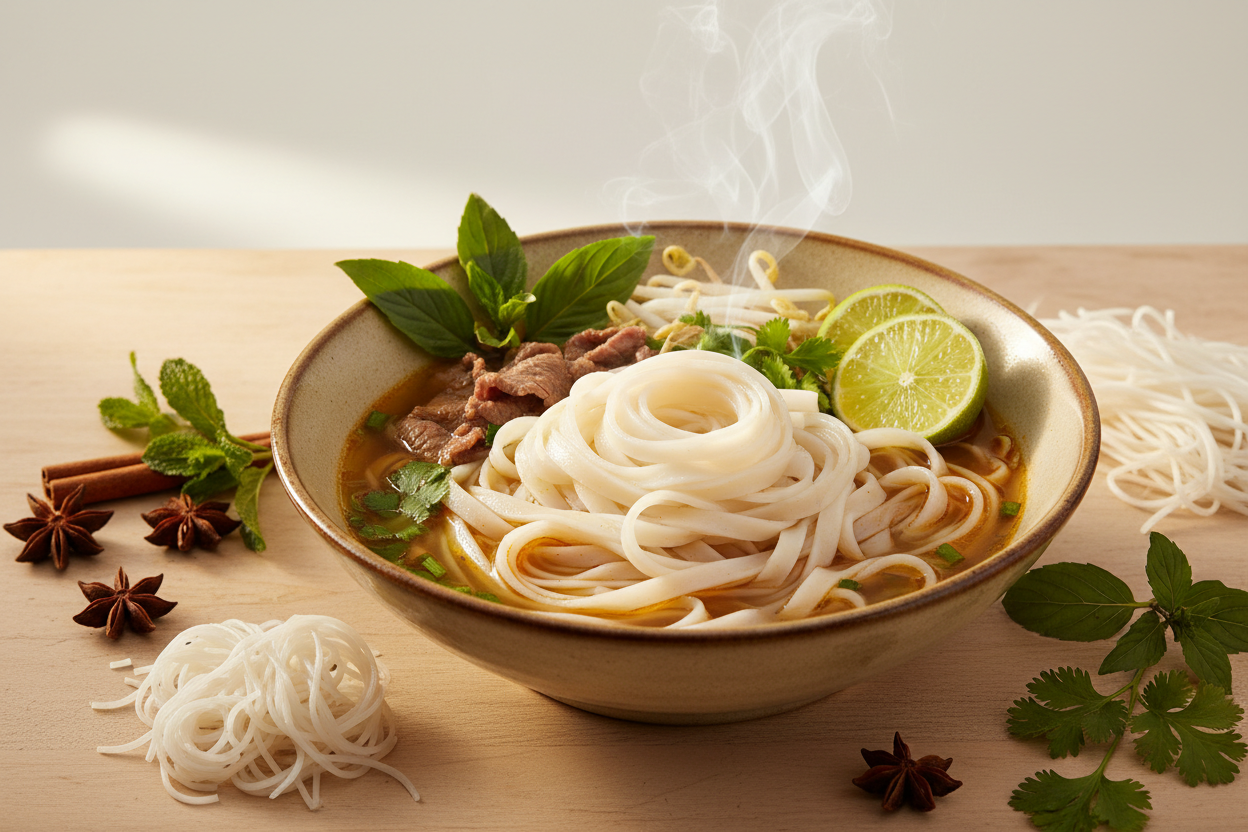 Bamboo Tree Vietnamese Pho Rice Noodles Banner
