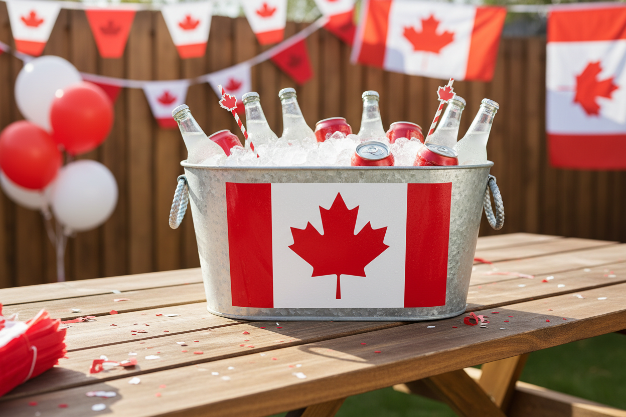 Canada Flag Party Tub Banner