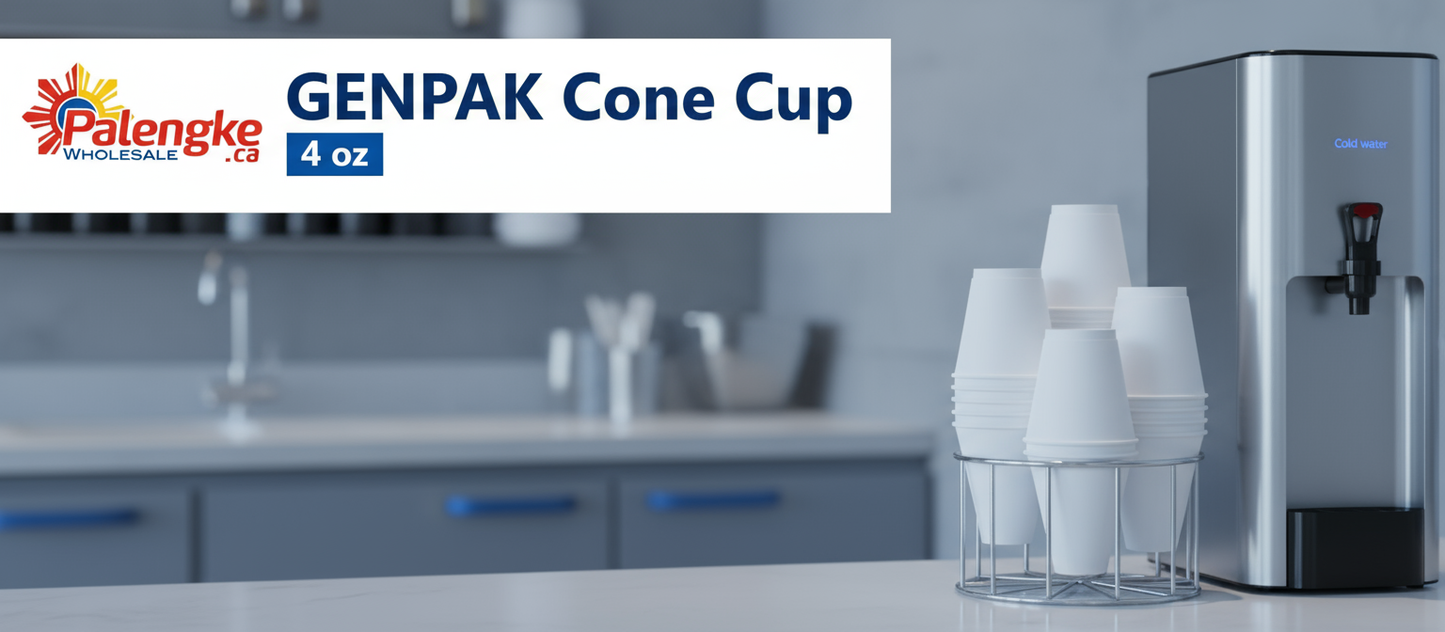 GENPAK Cone Cup 4 oz Banner with Palengke Logo
