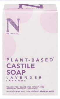 DR. NATURAL, Lavender Castile Bar Soap (2pack) - 1 Case (18 × 113G)
