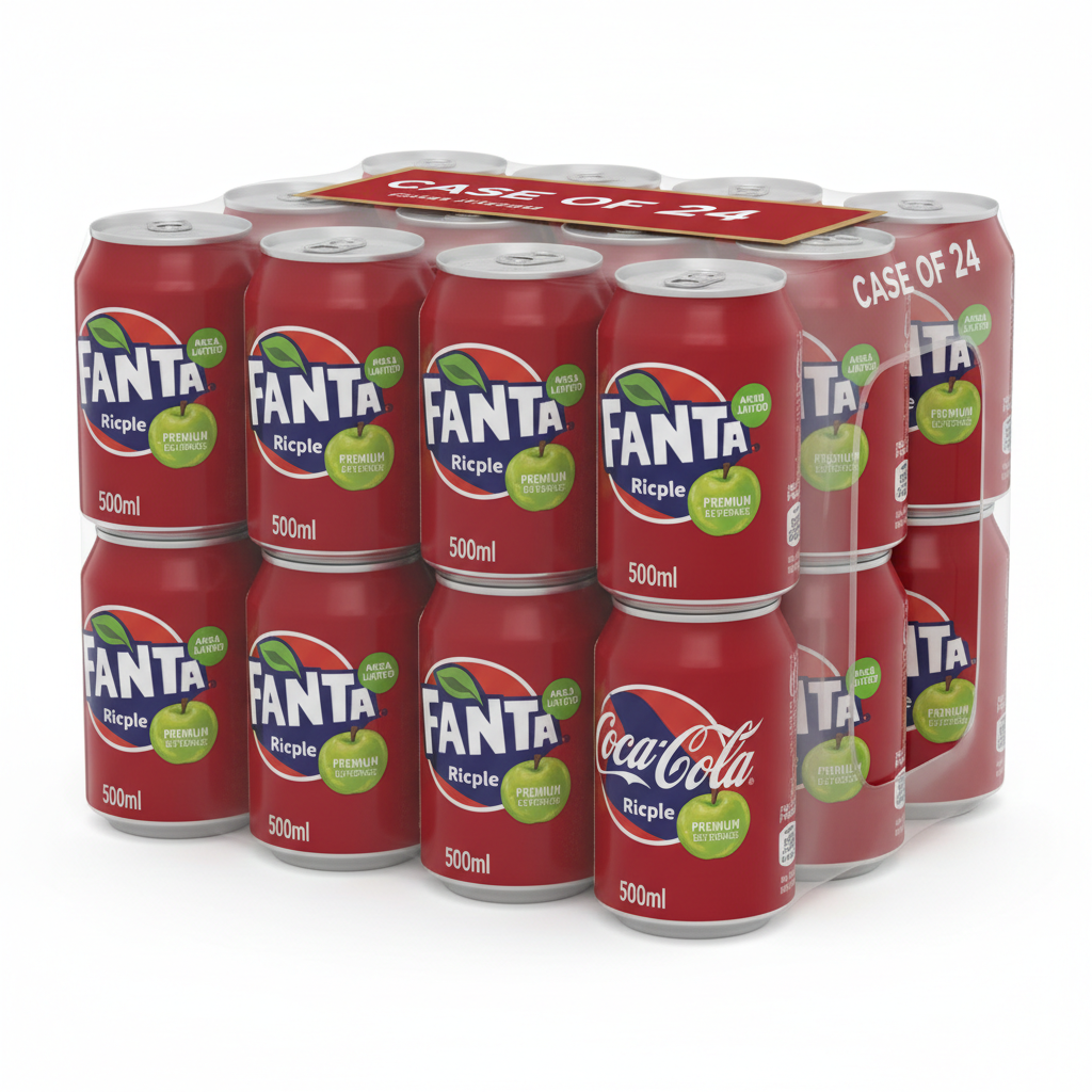 Fanta Area Limited Rich Apple 500ml cans, case of 24