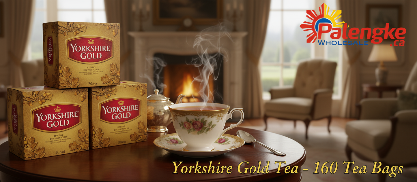 Yorkshire Gold Tea Bags - 160 Count (Case of 6) - 500g Premium British Tea