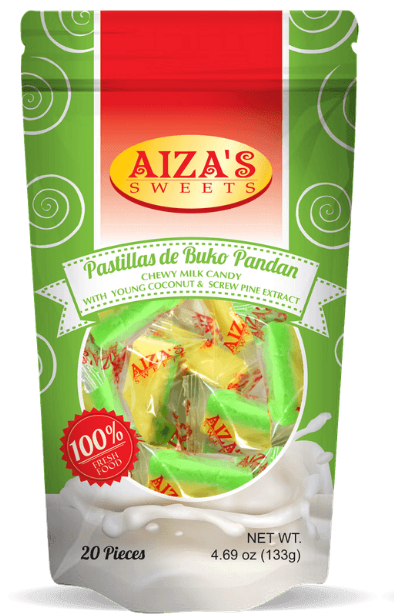 1 Case, Aiza's Pastillas Buko Pandan 20x133g - PAL# STAR-020