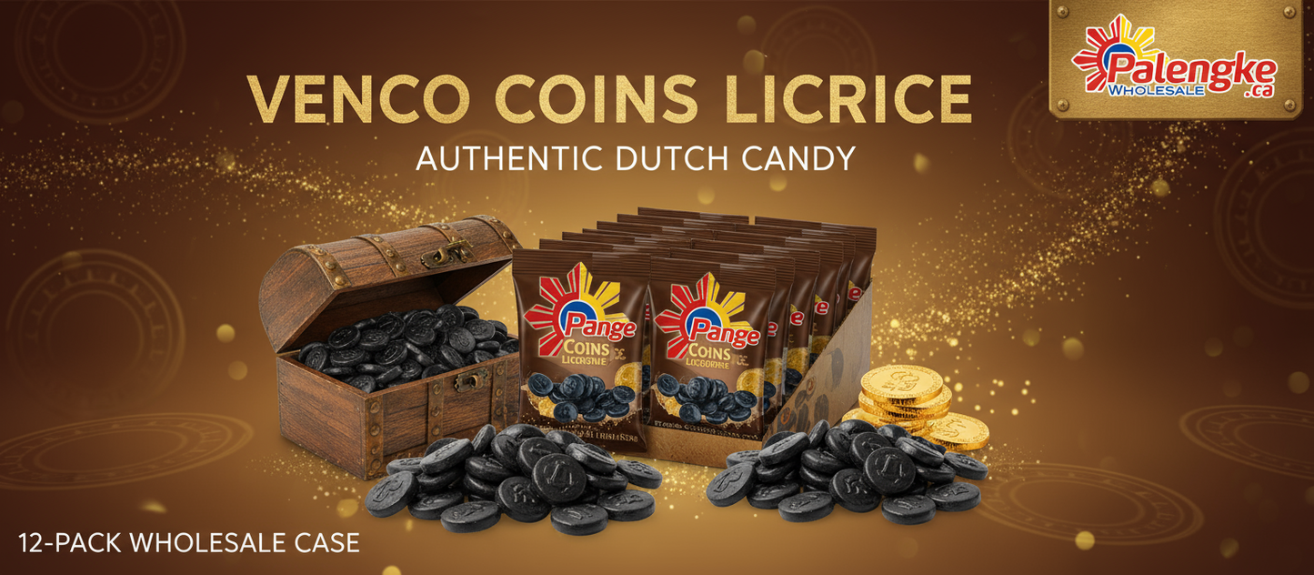 1 Case - VENCO, 12 Pack - COINS LICORICE -120g