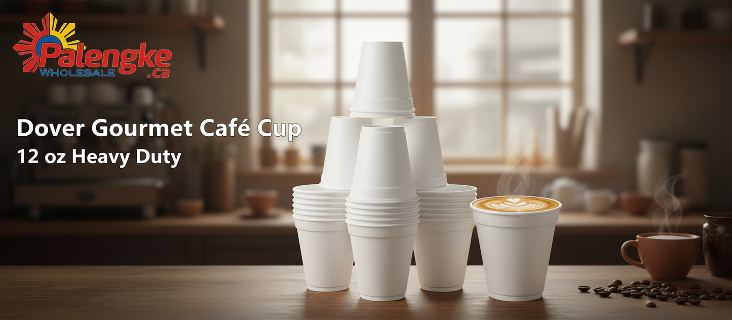Dover Gourmet Cafe HD Cup - 12 oz Heavy Duty Disposable Cups (Case of 1000)