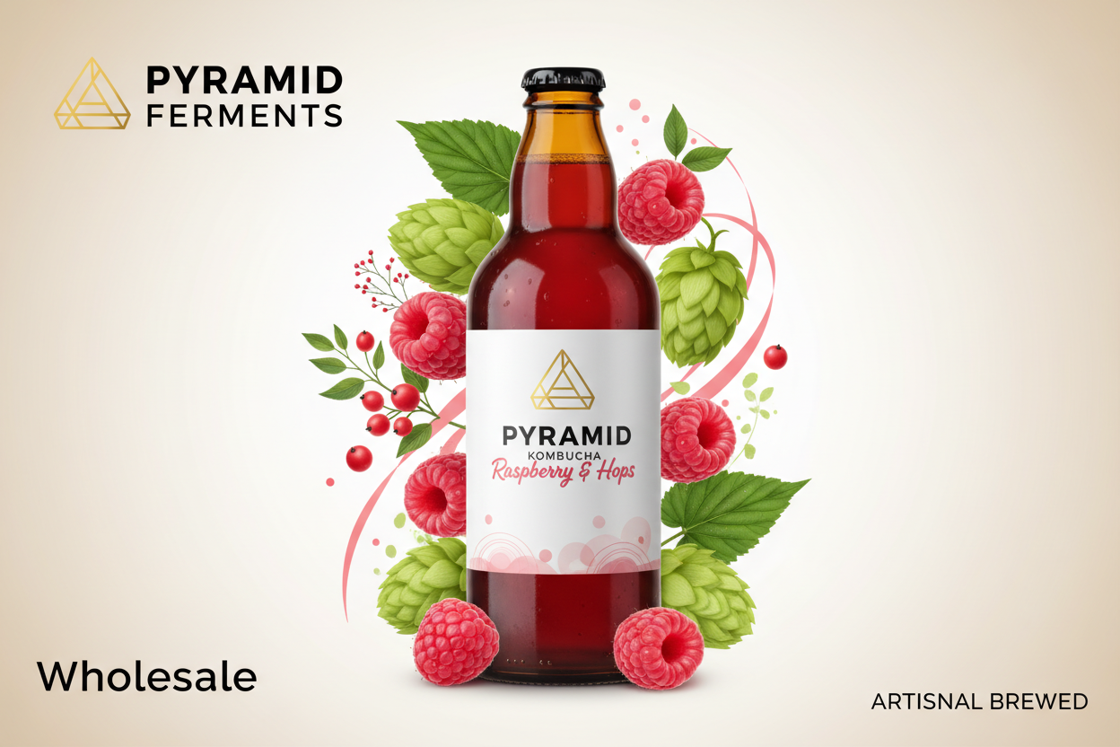Pyramid Ferments Kombucha Raspberry & Hops Banner