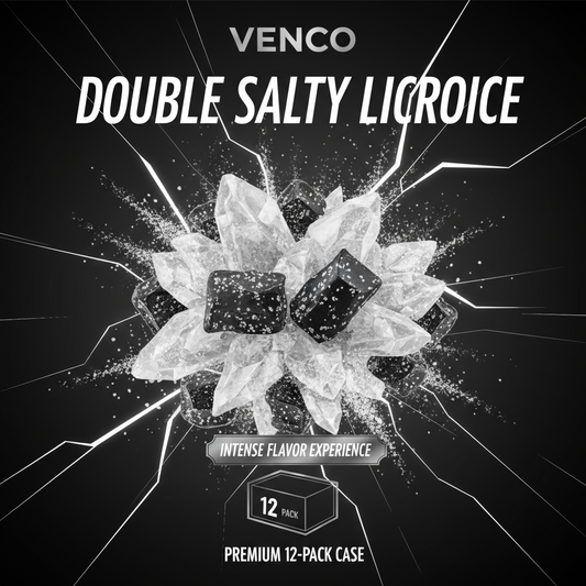 1 Case - VENCO, 12 Pack - DOUBLE SALTY LICORICE - 120g