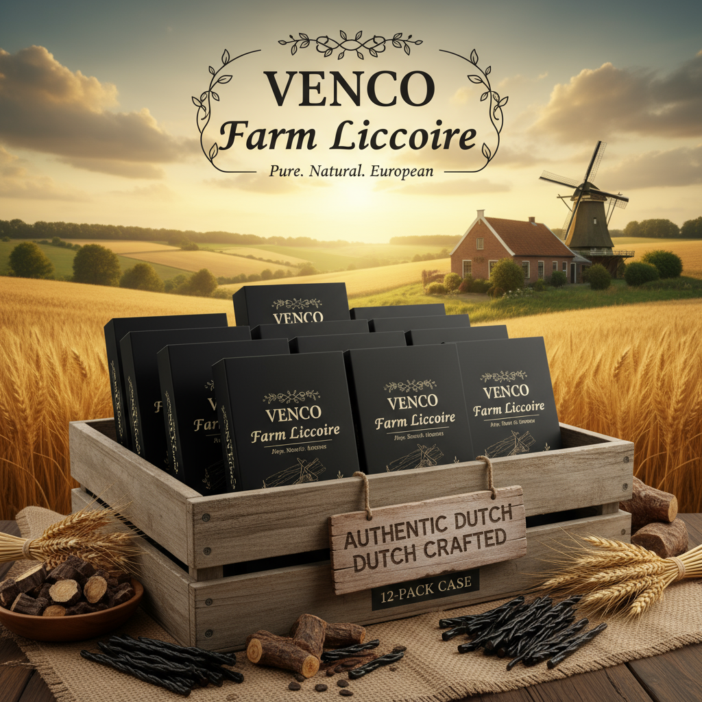 1 Case - VENCO, 12 Pack - FARM LICORICE - 120g