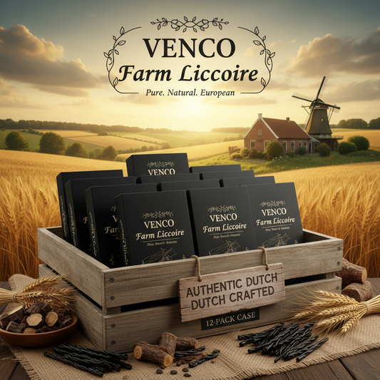 1 Case - VENCO, 12 Pack - FARM LICORICE - 120g