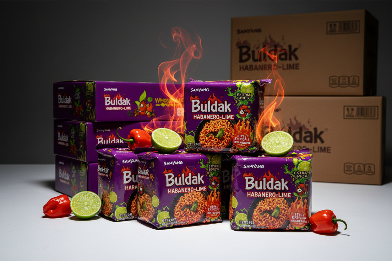 Samyang Buldak Habanero-Lime Premium Banner - Purple Package